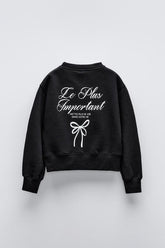 Sweatshirt with text and bows - SMgarment's